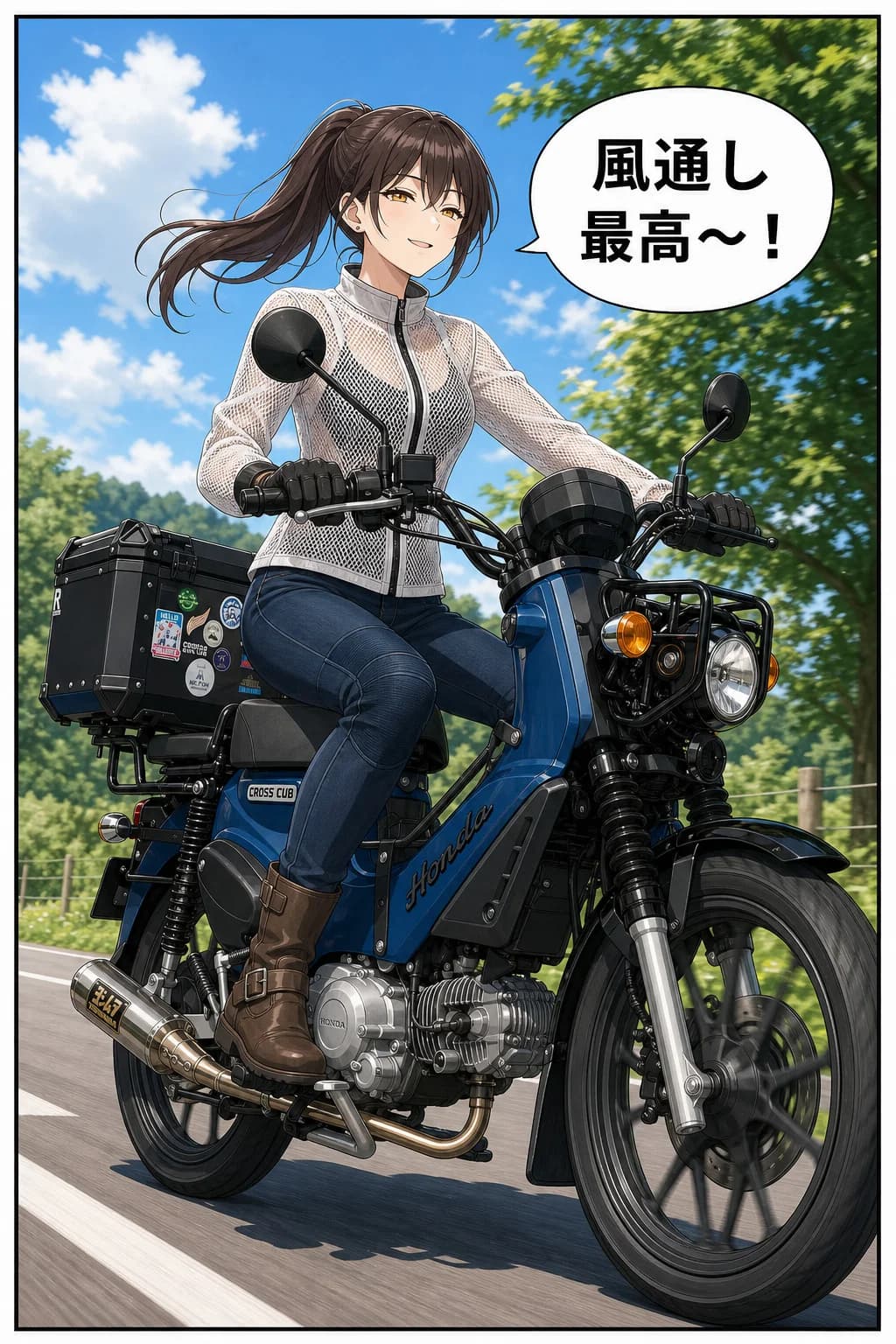 初夏のメッシュジャケット問題 — 2コマ目