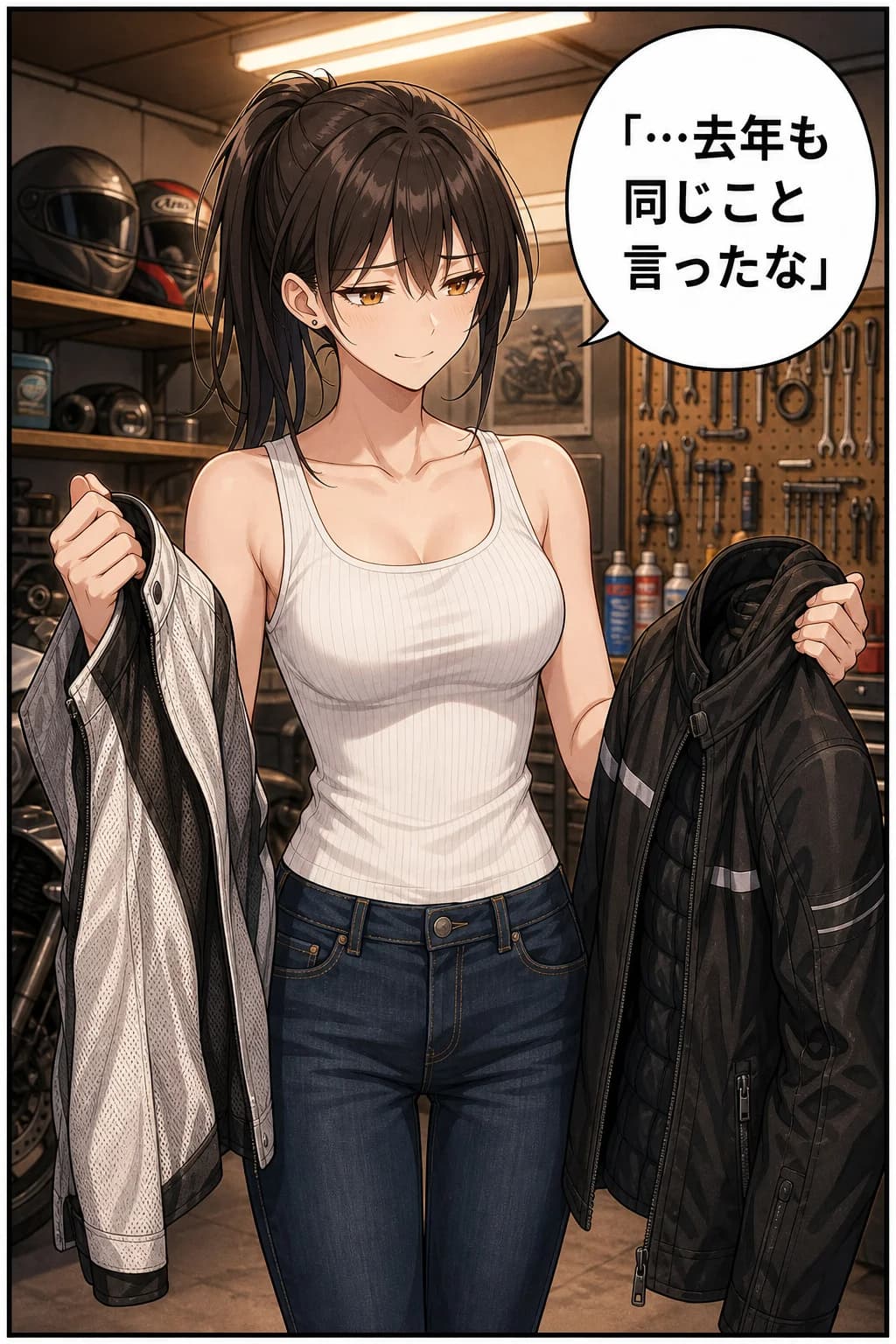 初夏のメッシュジャケット問題 — 4コマ目
