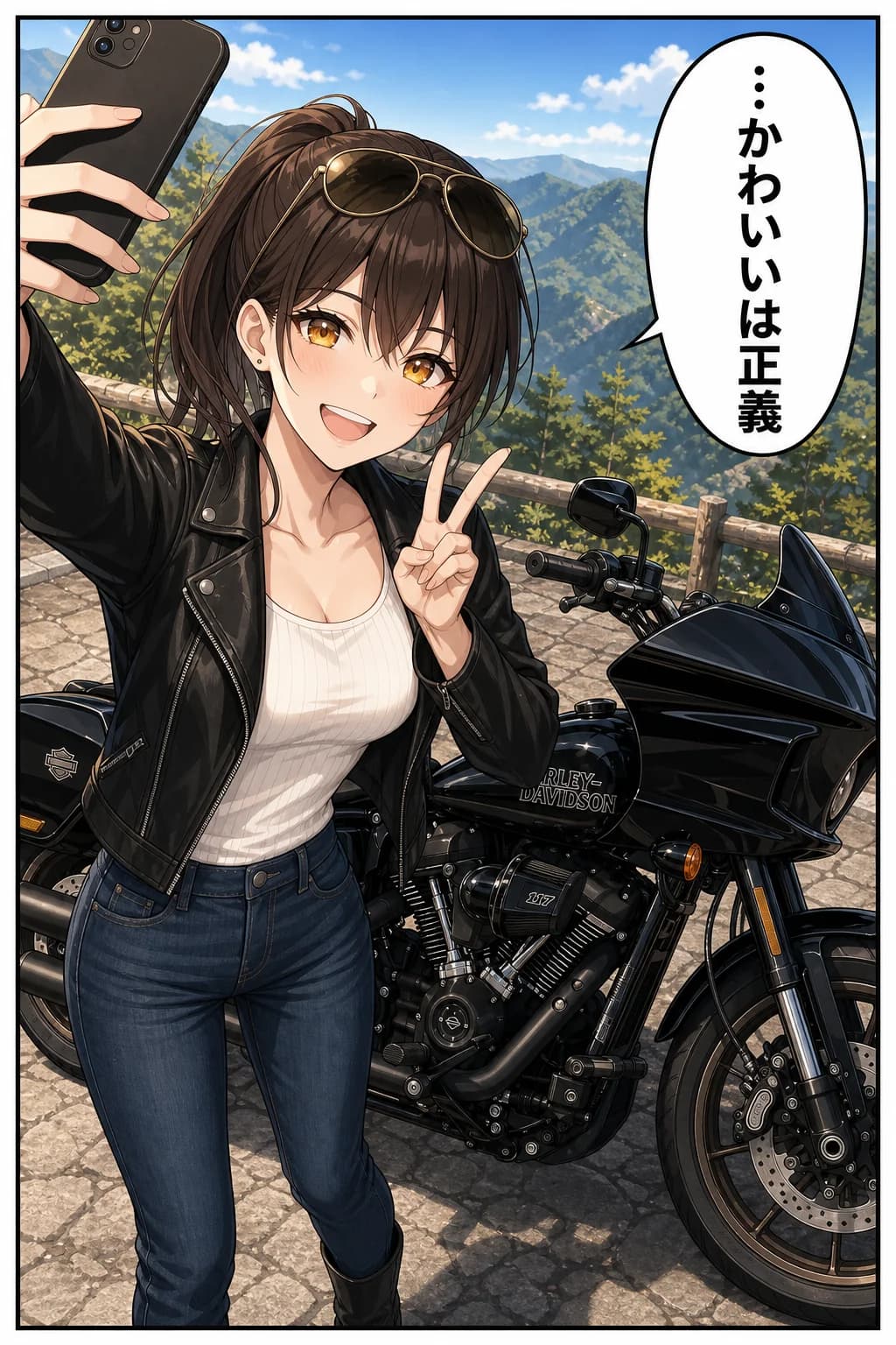 かっこいいポーズで写真撮りたい問題 — 4コマ目