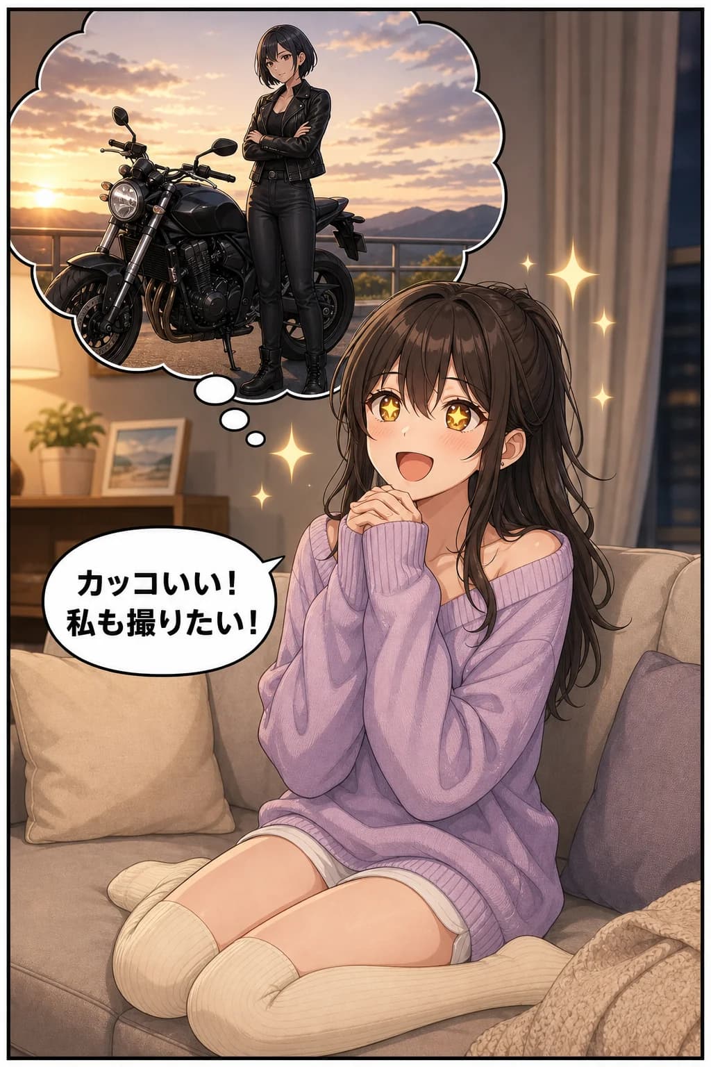 かっこいいポーズで写真撮りたい問題 — 1コマ目